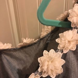 A'Reve Tops - The Cutest Ever Chambray Cold Shoulder Top A'Reve Tops - The Cutest Ever Chambray Cold Shoulder Top